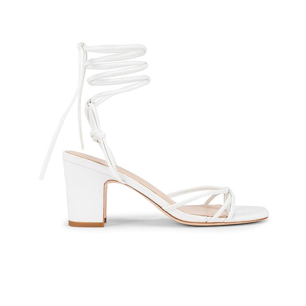 Lpa Lace Up White Nicolo Heels Size 6